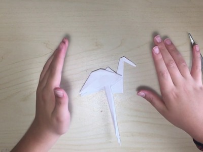 Origami (4) - How to make a ORIGAMI 3D FLAMINGO?. Origami Flamingo yapimi