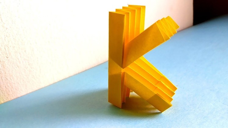 ORIGAMI ALPHABET "K" || HOW TO MAKE ORIGAMI LETTER "K" || BY BD CRAFTS