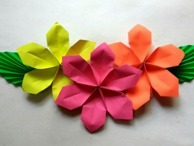 Origami Flowers - Cute and Easy Paper Flower for decoration - How to fold : Origami Flower - DIY
