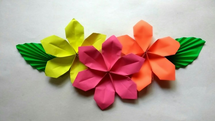 Origami Flowers - Cute and Easy Paper Flower for decoration - How to fold : Origami Flower - DIY