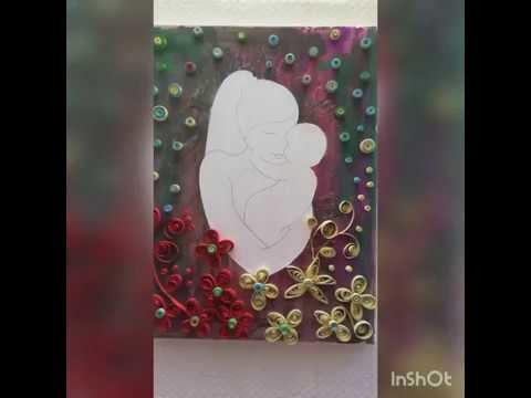 Paper crafts - How to make Picture Mother and child