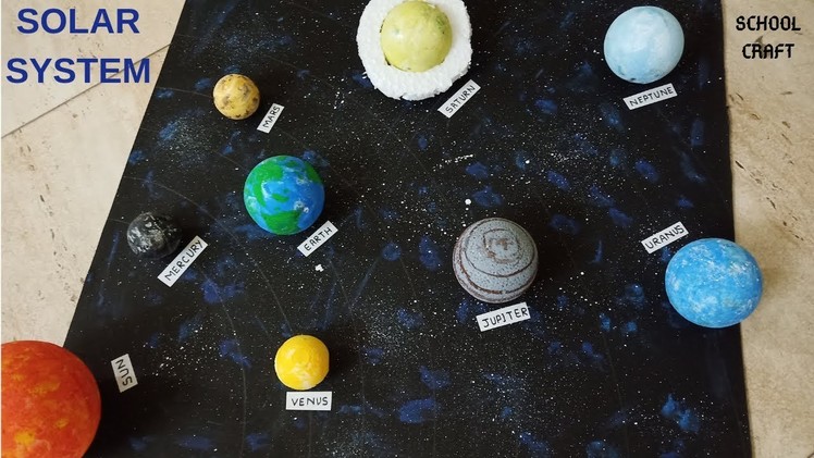 Solar system| how to make solar system project for kids in easiest way| School Craft|