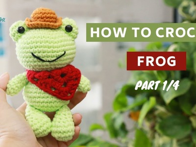 #229 | How to crochet amigurumi | AMIGURUMI FROG (P1.4) | Free pattern | AmiguWorld