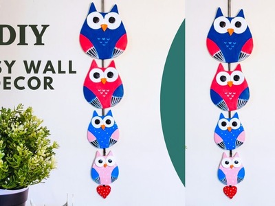 Amazing & Trendy Home. Garden. Balcony Decor DIYs From Air Dry Clay | DIY owl wall hanging #diys