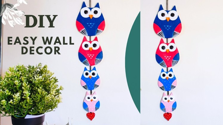 Amazing & Trendy Home. Garden. Balcony Decor DIYs From Air Dry Clay | DIY owl wall hanging #diys