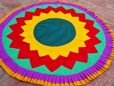 Beautiful doormat????circle shape paidan design ⭐how to make with old clothes paydan banane ka tarika. 
