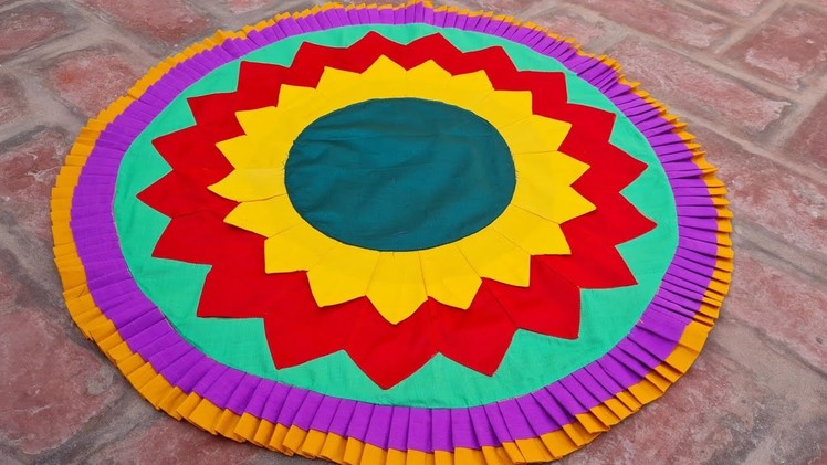 Beautiful doormat????circle shape paidan design ⭐how to make with old clothes paydan banane ka tarika. 