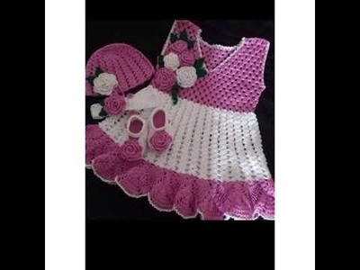 Crochet baby girls frock dress design#beautiful crochet dress#latest crochet baby dress#