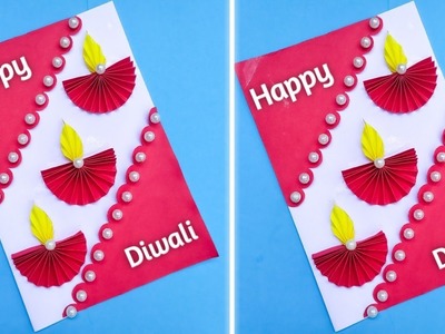 Diwali card making handmade easy. How to make Diwali greeting card. Easy and Beautiful Diwali card