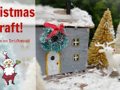 DIY Christmas Craft!  Village on Driftwood