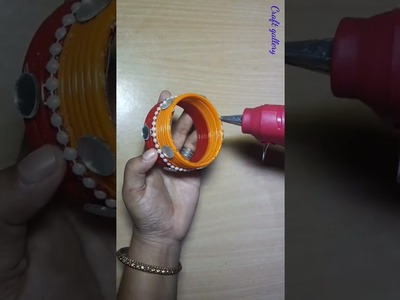 DIY Diwali Candle Holder with Old Bangles | Candle Holder | Diwali Craft #shorts #youtubeshorts