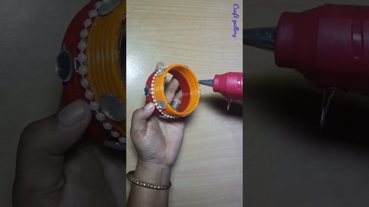 DIY Diwali Candle Holder with Old Bangles | Candle Holder | Diwali Craft #shorts #youtubeshorts