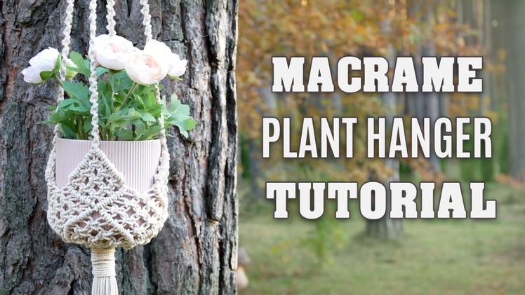 DIY Macrame Plant Hanger NEW Connected Squares Pattern
