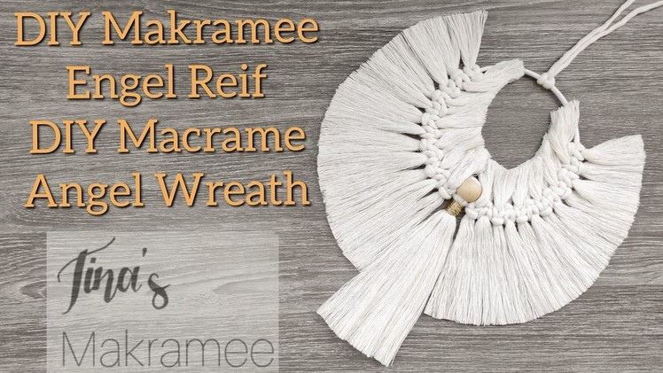 DIY Makramee Engel Reif. DIY Macrame Angel Wreath