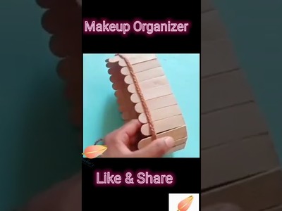 Diy Mini makeup organizer | popsicle craft | #shorts #youtubeshorts |Manha's Creative Craft |2021