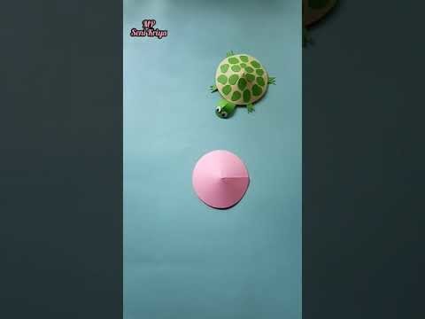 DIY Paper Craft || Moving Paper Turtle #shorts