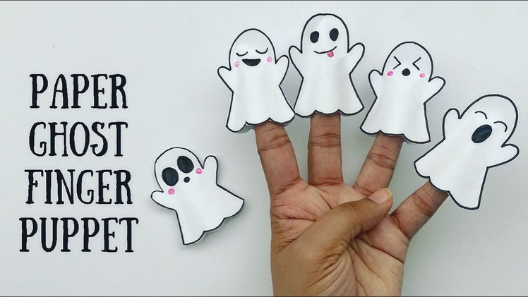 [DIY] Paper Ghost ???? Finger Puppet. Halloween Crafts For Kids #shorts #youtubeshorts #ytshorts