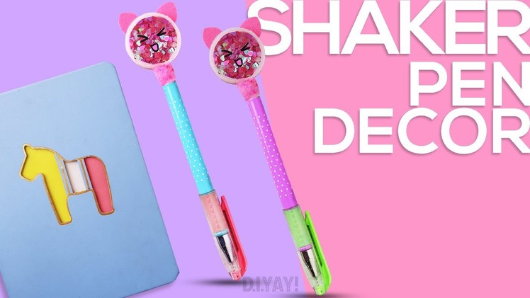 DIY Shaker Pencil Topper |  DIY Pen & Pencil Decorations | Back to School Supplies