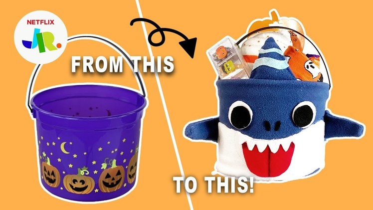 DIY Sharkdog Candy Bucket: Halloween Craft for Kids ???? Netflix Jr