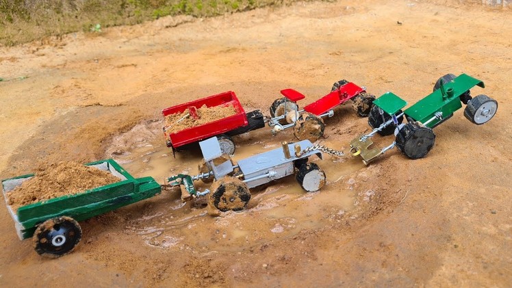 Diy tractor stuk in mud mini science project ||@Ghost Villa