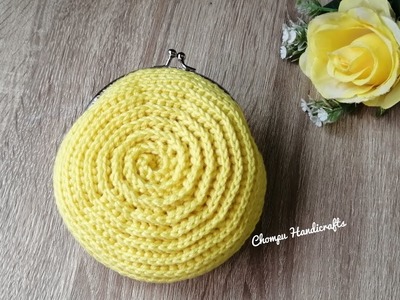 DIY​ Tutorial​ crochet click clack coins purse - Pattern for the beginner