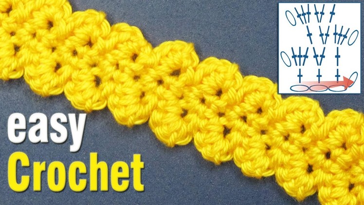 Easy Crochet: How to Crochet a Simple Cord for beginners. Free shell stitch cord pattern & tutorial.