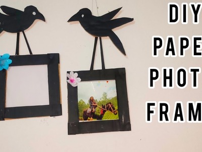 Easy Paper photo frame making.diy photo  frame for home decoration.best photo frame craft ideas