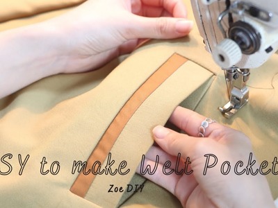 Easy to make Welt Pocket | Zoe DIY