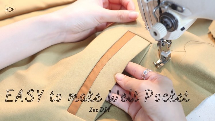 Easy to make Welt Pocket | Zoe DIY