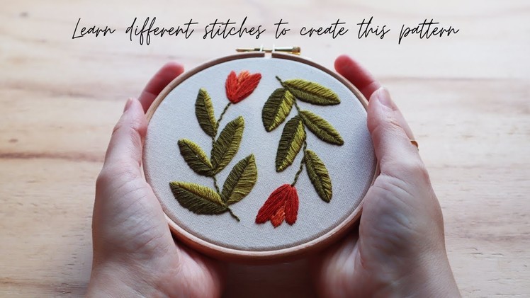 Embroidery tutorial for beginners - How this design evolved - Learn to embroider this pattern