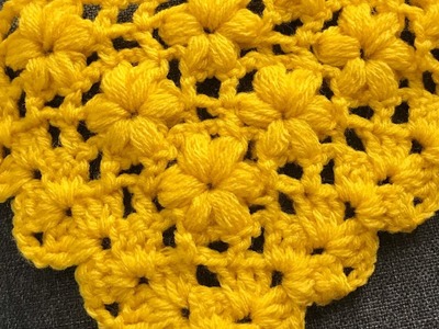 How To Crochet | Flower Triangle Shawl | Wrap | Scarf | Bandana
