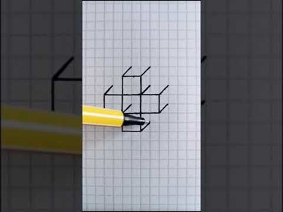How to Draw Easy Drawing Tutorial 3d Trick Art #shorts