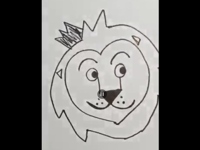 How to draw LION Easy and Cute ????Drawing for children