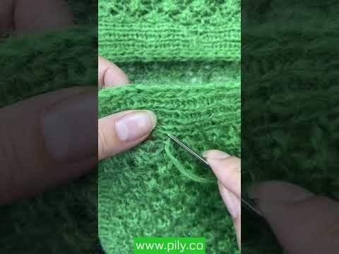How to knit sweater - my first green knit sweater #Shorts