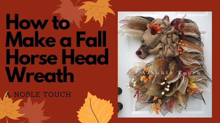 How to Make a Fall Horse Head Wreath, DIY Horse Wreath, How to Make a Horse Wreath, Fall Wreath