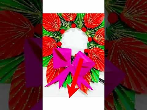 How to make a wreath | Paper Wreath for Christmas Decorations Ideas |christmas crafts| #Short
