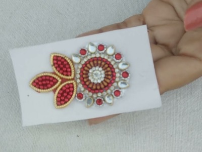 How to Make Kundan Patches at Home | How to Make Embroidered Patches at home