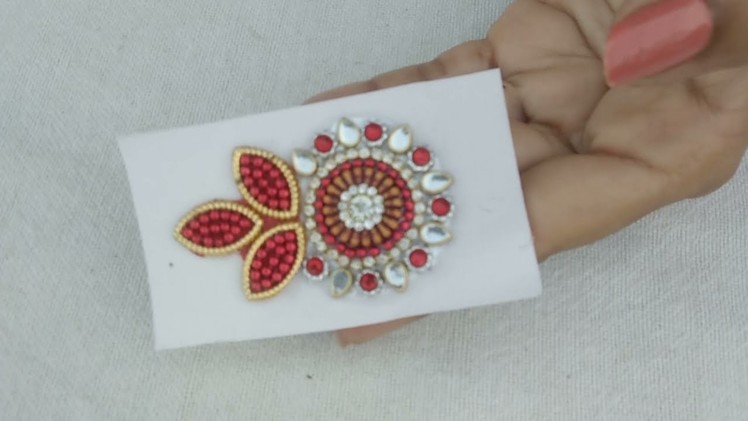 How to Make Kundan Patches at Home | How to Make Embroidered Patches at home