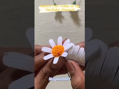 How to make Paper Daisy Flower | Crepe Paper Tutorial | DIY | Mriya with DIY