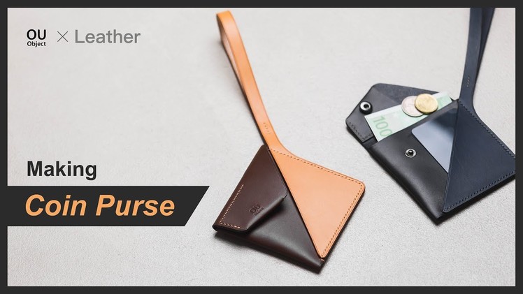 Leather | Make an unique Coin Purse. Modern Pouch Making Crafts. DIY. Free pattern