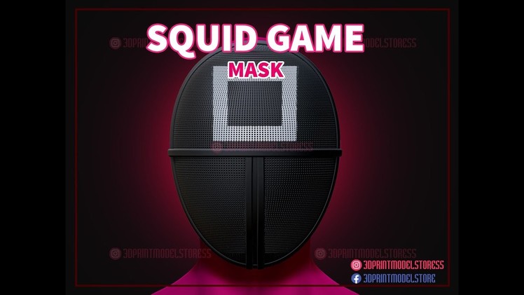 Squid Game Soldier Mask - Squid Game Mask Premium STL File for 3D Printing for Cosplay, Costume, Toy