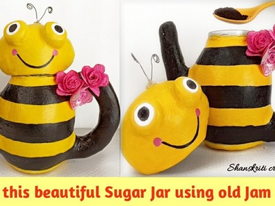 Sugar Pot | Coffee Pot making at home using old Jar | DIY Stylish Jar