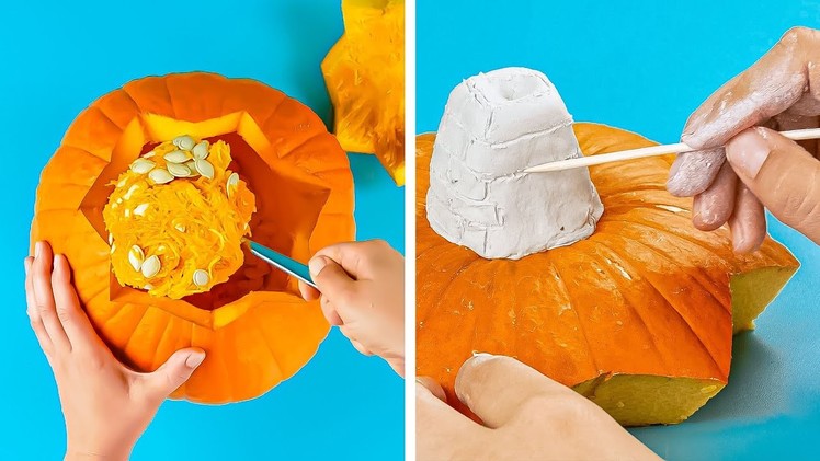 Turn A Pumpkin Into A Witch's Cottage | Great DIY Halloween & Fall Decorations!