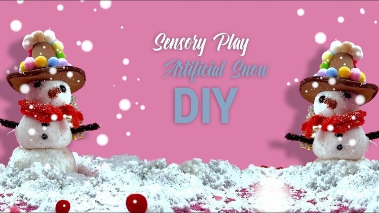 Tuto Neige Artificielle ⛄️❄️ #shorts #tutorial #sensorielplay