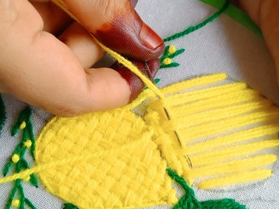 A new most beautiful hand embroidery tutorial lemon ???? ????  embroidery desing by s d a i
