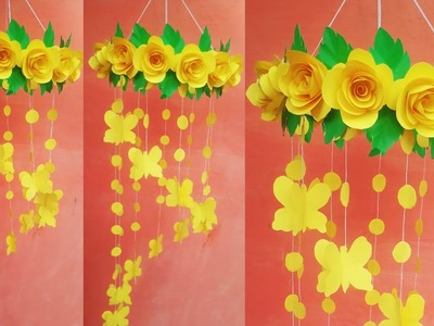 A4 Nirmana.biththi sarasili nirmana.paper flower wall decor.paper wall hanging.room decor.wall Craft