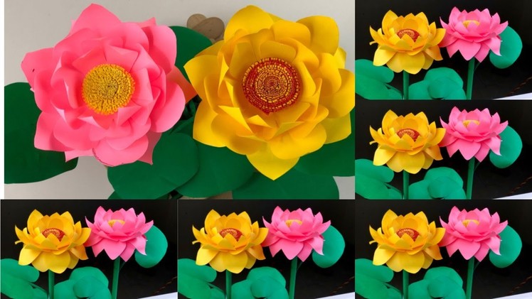 Beautiful Paper Flower Making | Home Decor | Paper Crafts For School | Paper Craft | Paper Flowers