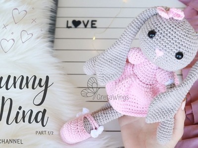 Bunny Nina Part 1.2 Amigurumi Crochet tutorial- Sub ????????????????. GretaWings in English