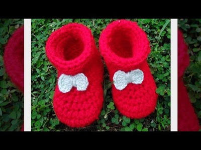 Crochet baby booties ????❤️ #support #subscribe