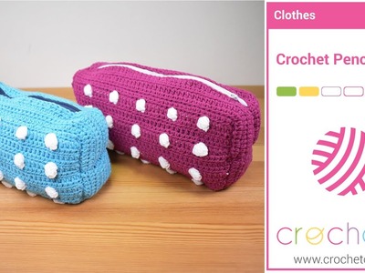 Crochet Pencil Case. Crochet Makeup Bag